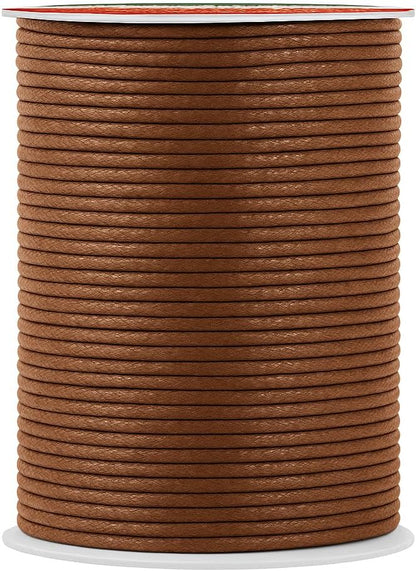 Mandala Crafts 2mm 109 Yards Russet Brown Cotton Waxed Cord by MandalaCrafts