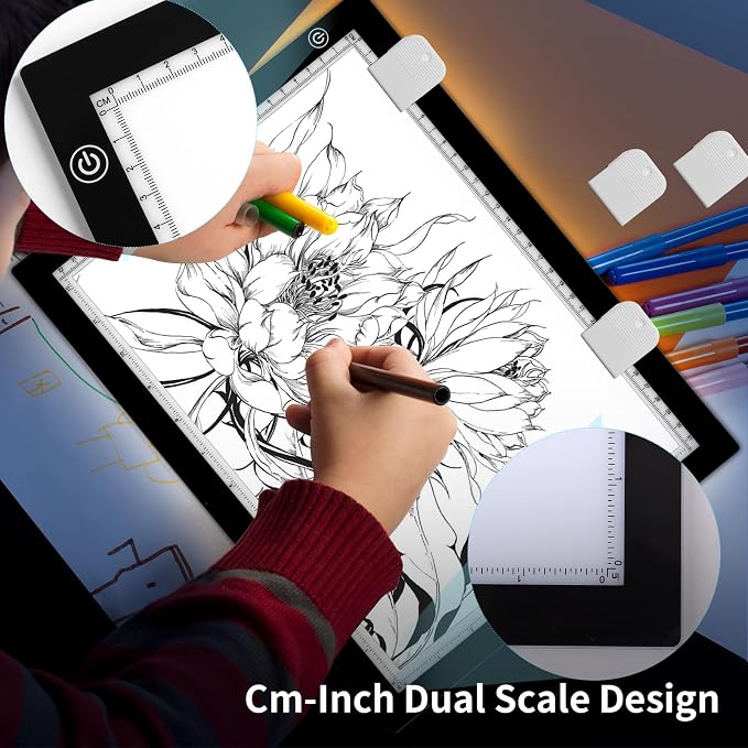 A4 LED Light Box for Tracing, elice Artist Drawing Lightbox Light Table Light - Image 3