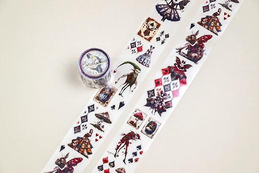 Alice’s Dark Fairies Transparent Washi Tape 4x5 cm – Decorative Scrapbooking - Image 3