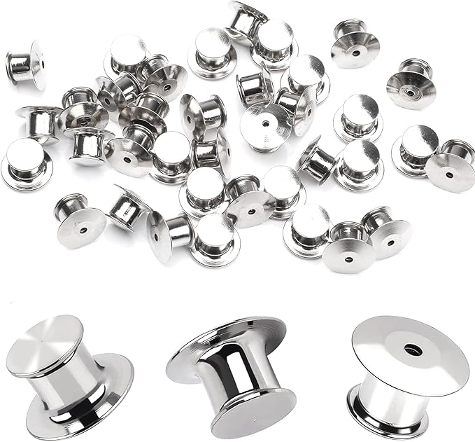 10 Pieces Metal Pin Backs Locking Pin Keepers Locking Clasp by DECYOOL
