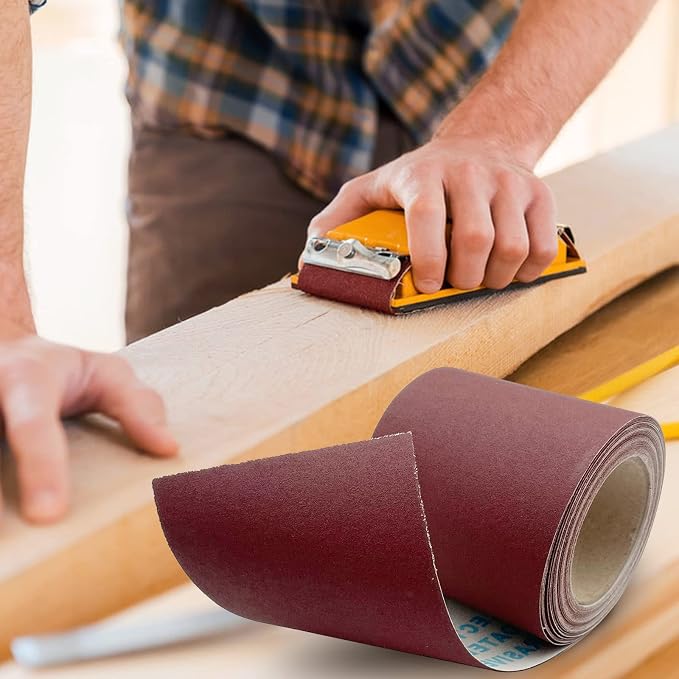240 Grit Emery Cloth Roll, 4.5 Inch Wide 32.8 Ft Long Abrasive Sandpaper Rolls - Image 4