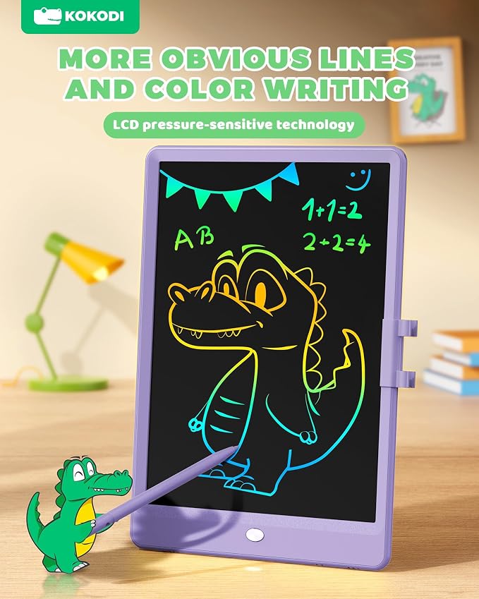 KOKODI LCD Writing Tablet, 10 Inch Colorful Toddler Doodle Board Drawing Tablet - Image 3