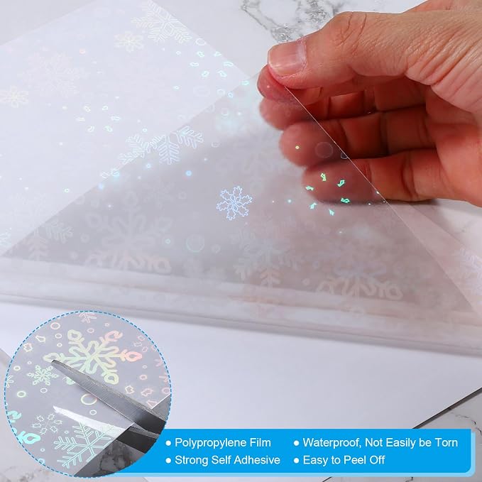 PATIKIL 11.7x8.3" Holographic Sticker Paper, 10Sheets A4 Polypropylene - Image 3