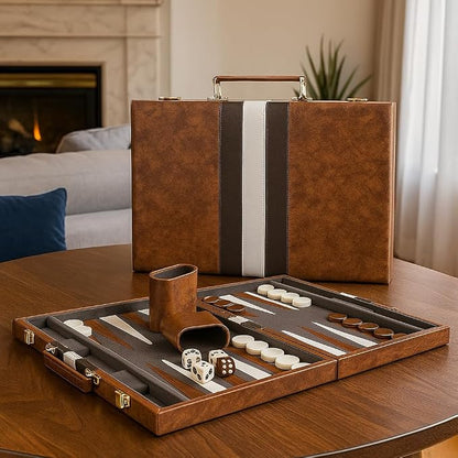 15inch Backgammon Set Classic Folding Board - Image 6