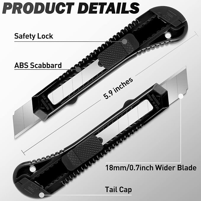 DIYSELF 30 Pack Box Cutter Retractable, Box Cutters - Image 4