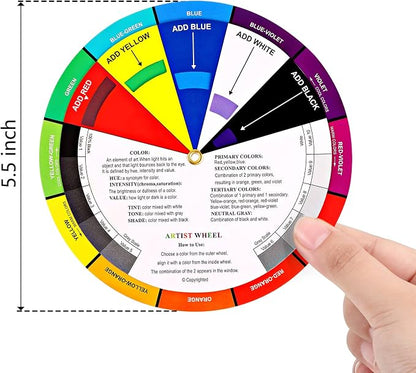 Nezyo 10 Pieces Color Paint Wheel Chart - Image 5