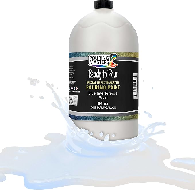 Pouring Masters Blue Interference Pearl Special Effects Acrylic Pouring Paint by USArtSupply