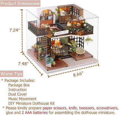 TuKIIE DIY Miniature Dollhouse Furniture Kit, 1:24 Scale Creative Room Wooden - Image 6