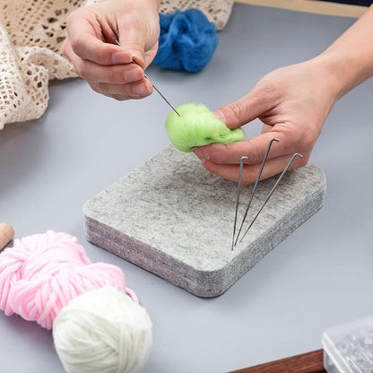 Amylove 2 Pcs Needle Felting Pad Needled Felting Mat Wool Supplies Thick Firm - Image 6
