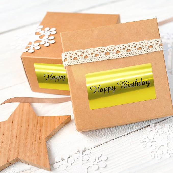 2" x 4" Gold Thermal Label Stickers, Waterproof Thermal Printer Sticker Labels - Image 4