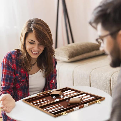 Backgammon Set - Classic Board Game - Portable Travel Strategy Backgammon Game - Image 7