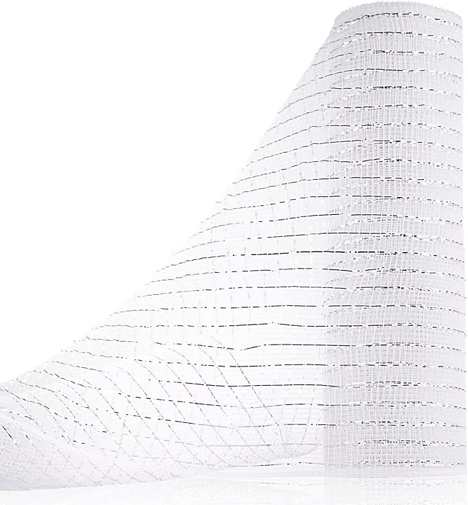 Anivia Deco Mesh Ribbon, 10inch x 30 Feet Each Roll Metallic Foil Mesh Ribbon by Anivia