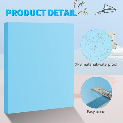 LuckyFoam Blue 4 Pack 15x12x1 inch Foam Sheets 1 Inch Thick Polystyrene - Image 4