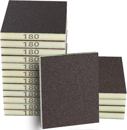 16PCS 180 Grits Sanding Sponge Fine Coarse Sanding Block, Washable and Reusable by Necosthua