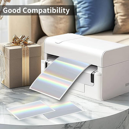 2" x 3" Holographic Thermal Label Stickers, Printable Rainbow Glitter Thermal - Image 3
