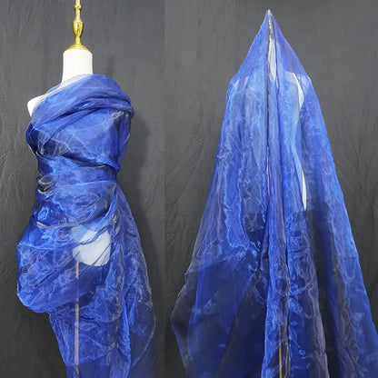 Two-Tone Iridescent Holographic Organza Fabric by Unknown