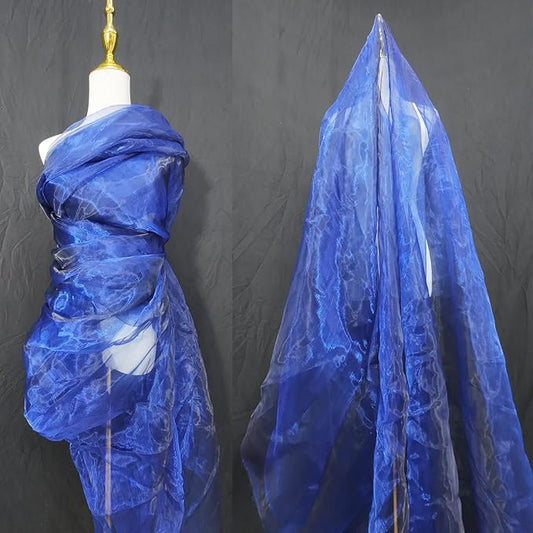 Two-Tone Iridescent Holographic Organza Fabric by Unknown