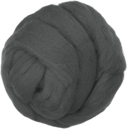 PATIKIL Wool Roving Yarn, 250G/8.8OZ Felting Wool Pure Roving Yarn, Drak Gray by PATIKIL