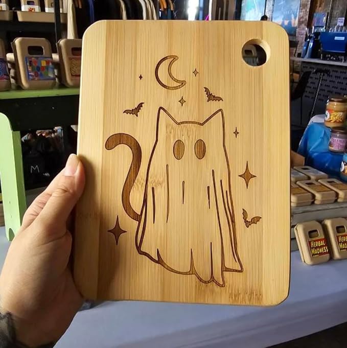 Halloween Stencils for Door Mats 8” Ghost Face Stencil Boo Trick or Treat - Image 8