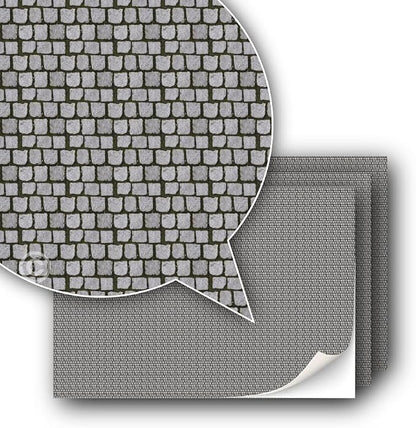 3 Sheets Self-Adhesive Decorative Film Paving Stones and Surfaces by TexturKontor