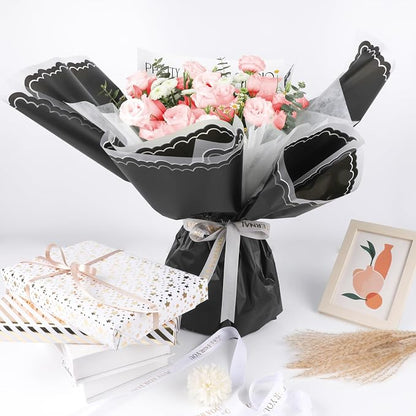 FUHITIM 20 Sheets Flower Wrapping Paper - Image 5