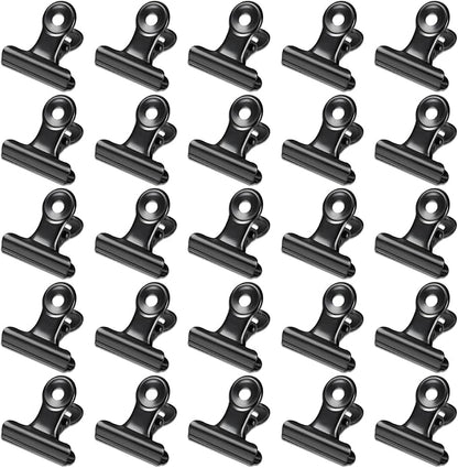 30 Pack Bulldog Clips 0.87 Inch Small Hinge Paper Clips Metal Hinge Clips by Orcielo