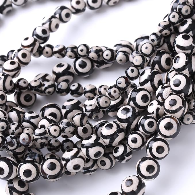 45PCS 8MM Natural Tibetan Stone Beads Round Loose Stone Beads - Image 4