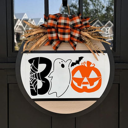 Halloween Stencils for Painting on Wood 12”x8” Large Halloween Stencil Boo - Image 3