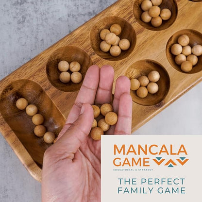 BSIRI Mancala Wooden Classic Board Game Entertainment - Image 3