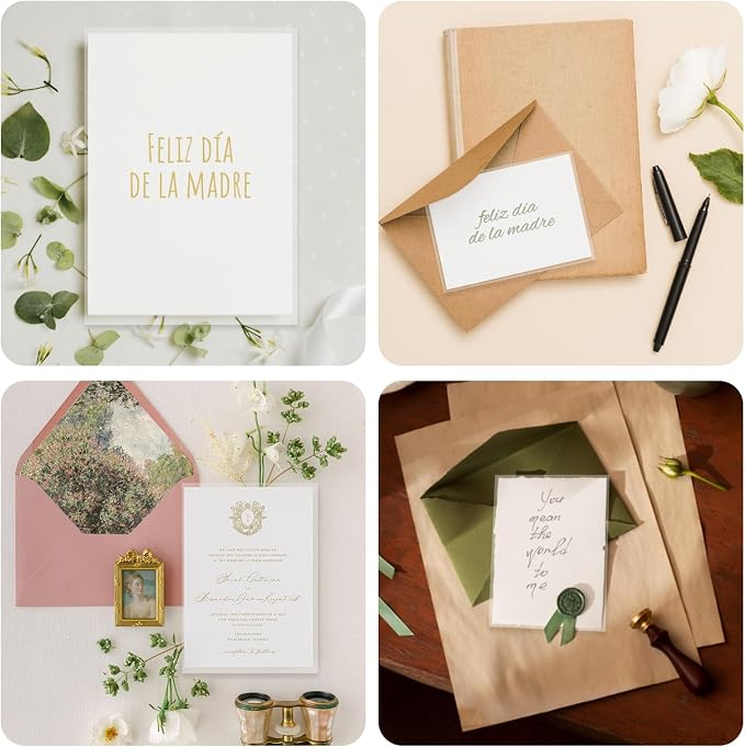 70 Pcs Translucent Vellum Paper, 5.12x7.09 Inch Printable Tracing Paper Wedding - Image 3
