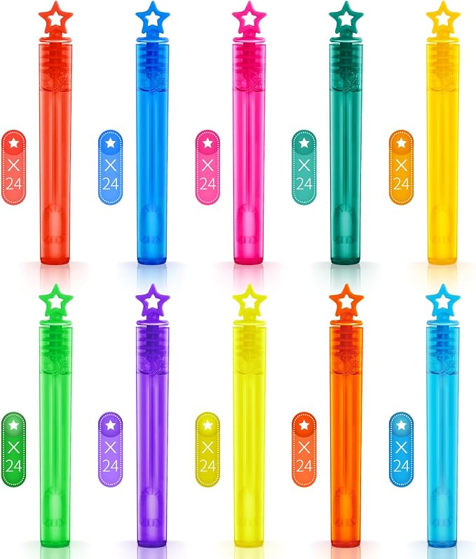 SpringFlower 240 Pieces Mini Bubble Wands, Party Favors Assortment Toys - Image 4