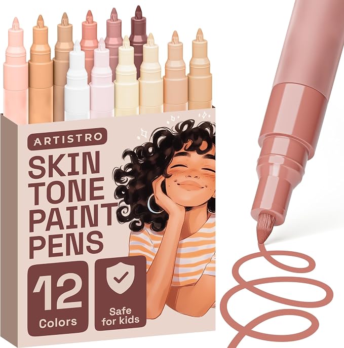 ARTISTRO 12 Skin Tones Paint Markers by ARTISTRO