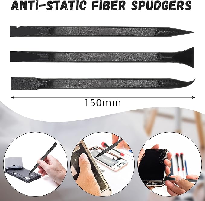 Minatee 18 Pieces Non-scratch Plastic Scraper Tool Multi-purpose Carbon Fiber - Image 2