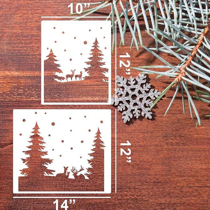 Christmas Stencils for Window Glass Large Christmas Stencils for Door Mats - Image 2