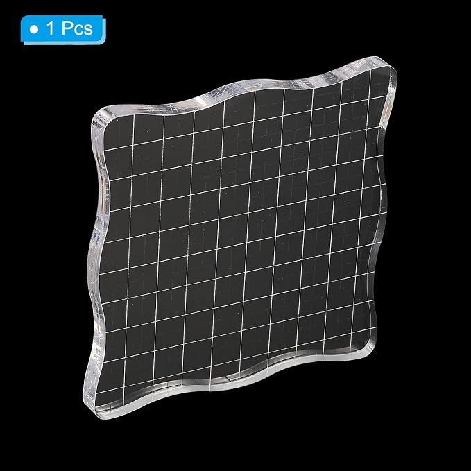 PATIKIL 4" x 4" Acrylic Stamp Block - Image 3