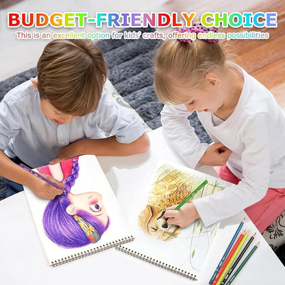 3-Pack 50 Sheets 9" x 12" Sketch Book, Spiral Bound Art Sketchbook, Bulk School - Image 4