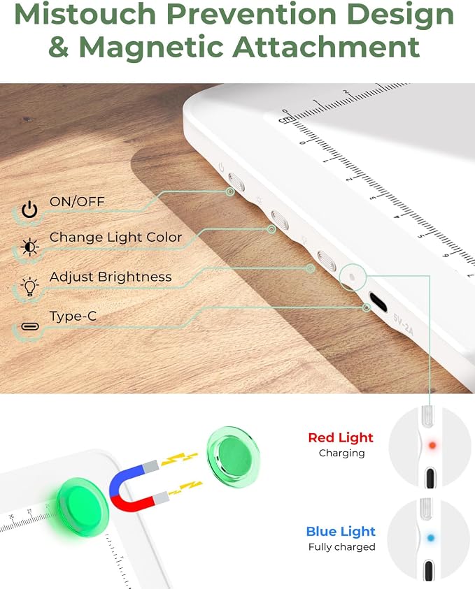 A4 Tracing Light Box for Drawing, Bawaslom Rechargeable Light Pad - Image 4