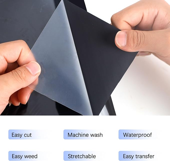 RENLITONG Matte Black Iron on Vinyl Roll - Image 2