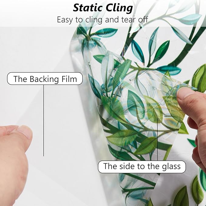 Finnez Window Privacy Film 3D Static Cling Window Film, No Glue Heat Control & - Image 6