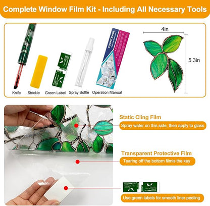 Window Privacy Film Stain Glass Window Film Rainbow Window Film Window clings - Image 2