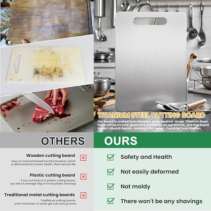 Titanium Cutting Board, 2025 New Upgrade 100% Pure Titanium Cutting Boards - Image 2