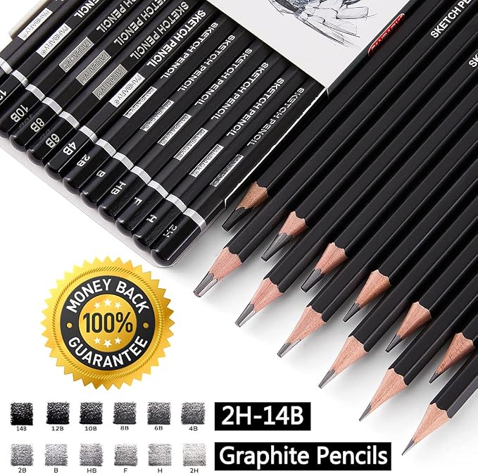 PANDAFLY Professional Drawing Sketching Pencil Set - Image 3