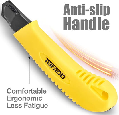 DOWELL Box Cutter Utility Knife Retractable Snap Off Blades Hobby Knife 3 Pack - Image 5