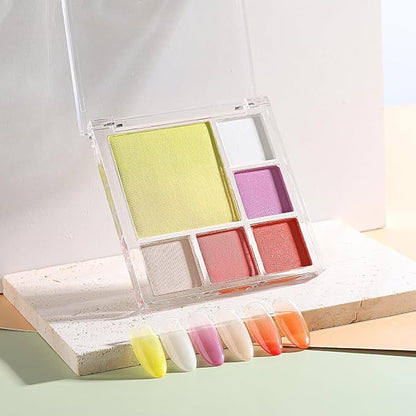 7 Colors Solid Fluorescent Neon Pigment Powder Set Gradient Iridescent Rainbow - Image 4