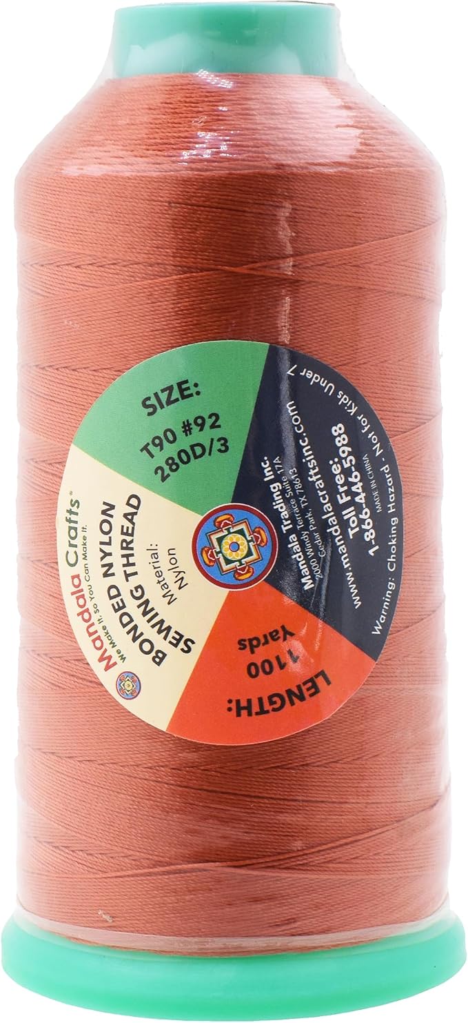 Mandala Crafts Bonded Nylon Thread Rust Heavy Duty Sewing Threads - Image 3