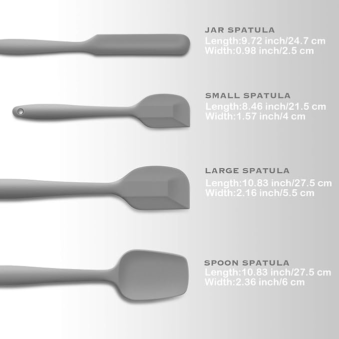 4 Piece Silicone Spatula Set, Flexible Heat Resistant Non-scratch Baking - Image 7