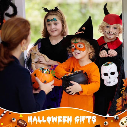 90 Pcs Halloween Mini Erasers for Kids, PLULON Goody Bag Fillers Pumpkin Black - Image 2