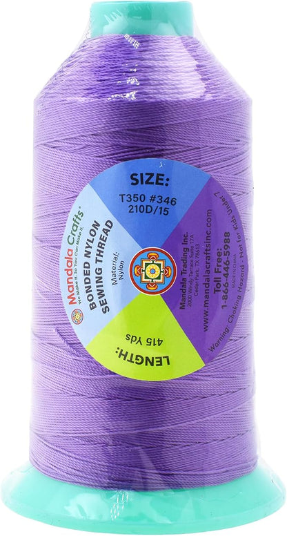Mandala Crafts Bonded Nylon Thread Lilac Heavy Duty Sewing Threads - Image 3