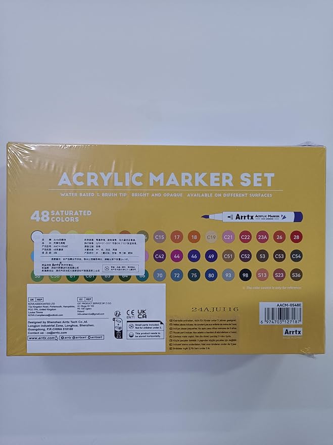 Arrtx 48 Colors Acrylic Marker, - Image 9