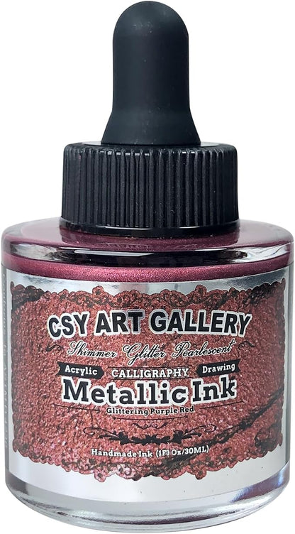CSY Art Gallery Glitter Acrylic Liquid Ink-Metallic Spray Paint -Metal by CSY+art+gallery